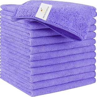 SHOWSTOPPER Large 16"x16", Purple, Lint-Free, Washable Kitchen Towel, Dusting Cloth Wet and Dry Microfiber Cleaning Cloth