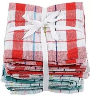 PITRADEV 100% Cotton, Multipurpose Kitchen, Chapatis Napkin and Cleaning Duster, Cloth Wet and Dry Cotton Cleaning Cloth