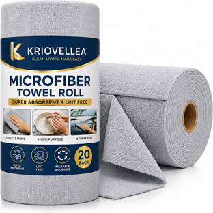 KRIOVELLEA Premium Microfiber Towel Roll Wet and Dry Microfiber Cleaning Cloth
