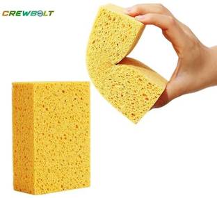 Crewbolt Extra Thick Cellulose Kitchen Sponges Heavy Duty Cleaning Sponge Wet and Dry Sponge Cleaning Cloth