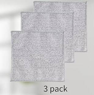 kripara Multipurpose Wire Dishwashing Non-Scratch Wire Dishcloth, Steel Wire Dish Towel Wet and Dry Microfiber, Nylon, Polyester Cleaning Cloth