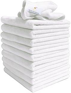 SHOWSTOPPER Super Soft Premium Streak Free Washable White Wet and Dry Microfiber Cleaning Cloth