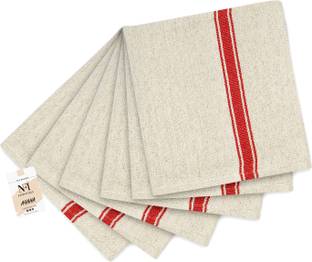 NFI essentials Cotton Floor Cleaning Duster, Cloth, Mop, Pocha for Home, Dish Towel, Super Value Pack Pottu (Off White, Large Size, 21x21 inch) - Pack of 6 Wet and Dry Cotton Cleaning Cloth