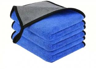 WINKCART Microfiber Double Layered Cloth Extra Thick for Home/Office/Kitchen/Car/Bike Wet and Dry Microfiber Cleaning Cloth