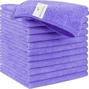 SHOWSTOPPER Purple 250 GSM (30X30) CM Reusable & Durable Dry Microfiber Cleaning Cloth