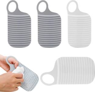 Zibuyu Compact Corrugated Washboard Set for Baby Clothes Bibs and Travel Use 4 Pieces Wet Plastic Cleaning Cloth