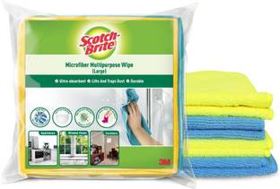 Scotch-Brite Microfiber Cloth for Home, Kitchen Cleaning, 40x40 cm Wet and Dry Microfiber Cleaning Cloth