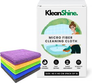 KleanShine Non-Scratch, Reusable & Eco-Friendly Cleaning Cloths Wet and Dry Microfiber Cleaning Cloth