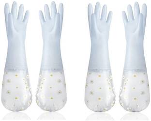 Eopzo Latex Hand Gloves For Kitchen Dish Washing Wet and Dry Glove Set