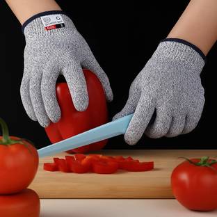 Shivanka Safety Gloves Anti Cut Resistant Level 5 Protection For Industrial & Kitchen Use Wet and Dry Glove
