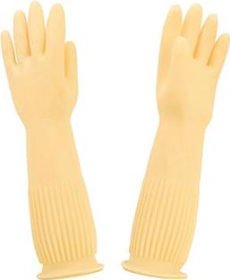 Eopzo Reusable Waterproof Household Dishwashing Cleaning Rubber Gloves, Non-Slip Wet and Dry Glove Set