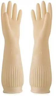 ALWAFLI Household Reusable Waterproof Kitchen DishWashing Cleaning Rubber Gloves Wet and Dry Glove