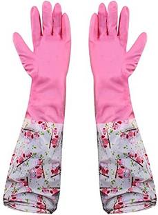 PUHBRHY Reusable Rubber Hand Gloves for Kitchen Gloves Wet and Dry Glove Set