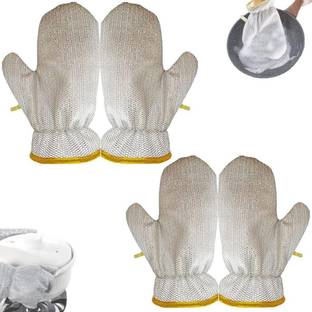 Varni Wire Dishwashing Gloves, Kitchen Cleaning Gloves, Household Cleaning Tools Wet and Dry Disposable Glove