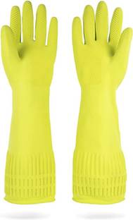 RBGIIT Long Slevees Rubber Water Chemical Resitantce Hand Skin Safety Gloves GK-18 Rubber  Safety Gloves