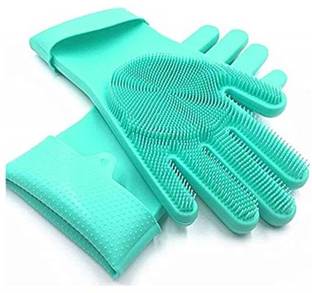 Nivrutti Scrubbing Silicone Gloves Household Safety Wash Scrubber 048 Wet and Dry Glove