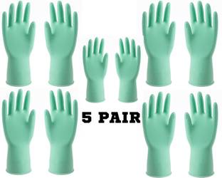 STYLERA 5 Pairs Multipurpose Heavy-duty Reusable Gardening Kitchen Dish washing Cleaning Wet and Dry Glove Set