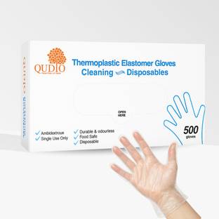 Qudio Thermoplastic Elastomer Disposable Gloves Wet and Dry Disposable Glove Set