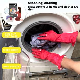 STYLERA Long Slevees Rubber Washable Reusable Farming Agricular Garden Wet and Dry Disposable Glove