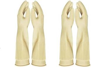 Eopzo Dishwashing Gloves, Reusable Household Gloves, Kitchen Gloves, Long Sleeve Wet and Dry Glove Set