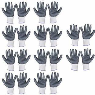 Uncle Paddy's Frontier Nitrile Safety Gloves Pack of 10 Pairs Wet and Dry Glove Set