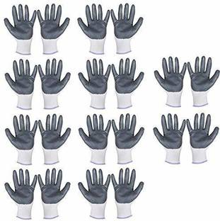 Uncle Paddy's Frontier Nitrile Safety Gloves Pack of 10 Pairs Wet and Dry Glove Set