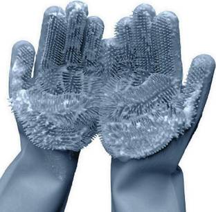 RBGIIT Silicon Dish Washing Gloves RBDS81 Wet and Dry Disposable Glove