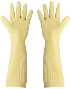 MAAUVTOR Reusable Waterproof Household Dishwashing Cleaning Rubber Gloves Kitchen Glove Wet and Dry Glove Set
