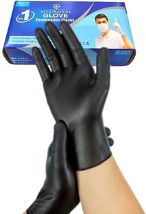 MR GLOVE Black Vinyl/ L/ Examination, Food Grade, Powder Free, Kitchen Cleans, Disposable Wet and Dry Glove Set