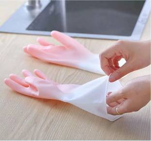 RBGIIT Rubber Dishwashing Kitchen Platform Pet Care Scrubbing Cloth Glove B-37 Wet and Dry Glove