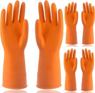 STYLERA 3Pairs Multipurpose Heavy-duty Reusable Gardening Kitchen Dish washing Cleaning Wet and Dry Disposable Glove Set