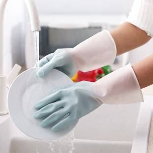 RBGIIT Washable Reusable Kitchen Worker Cement Carpenter Labour Hand Men B-35 Rubber  Safety Gloves