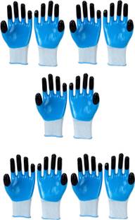 RBGIIT Women 5 Hand Gloves for Dishwashing Gardening Industrial Agricultural Carwash Wet and Dry Disposable Glove Set