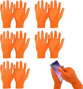 Verilux 10 Pair Waterproof Work Gloves Anti-slip Kitchen Textured Thicken Nitrile XL Wet and Dry Glove Set