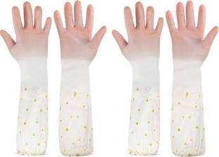 Eopzo Dishwashing Glove Kitchen Cleaning Gloves Get free Cleaning Cloth Reusable Wet and Dry Glove Set