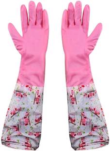 Spartan SWLG003 Rubber Kitchen Gloves (Multicolor) Wet and Dry Disposable Glove