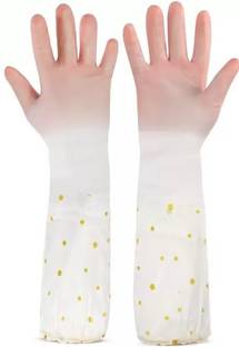 MAAUVTOR Elbow Length Dishwashing Cleaning Gloves Kitchen Gardening Household Gloves Wet and Dry Glove Set