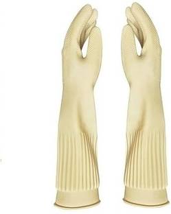 Eopzo Reusable Waterproof Household Dishwashing Cleaning Rubber Gloves, Non-Slip Wet and Dry Glove Set