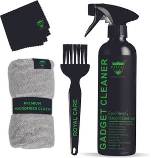 ROYAL CARE PROFFESSIONAL Gadget Cleaner Spray(500ml)+2 Pcs Microfiber Cloths + 1Pcs Cleaning Brush for Computers, Gaming, Laptops, Mobiles