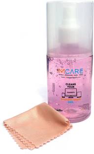 Mcare 200ml Cleaning Spray & Cleaning Cloth, Mobile Screen Cleaning, Laptop, camera & for Computers