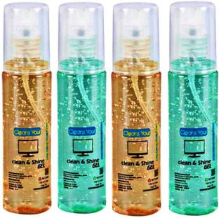 Admiz Liquid Solution with Cloth to Clean Mobile/Laptop Screen PACK OF 4 for Computers, Laptops, Mobiles