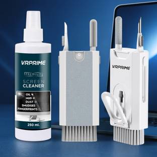 VRPRIME 8-in-1 Laptop Screen Cleaner Kit | Gadgets Cleaning Combo for Computers, Gaming, Laptops, Mobiles