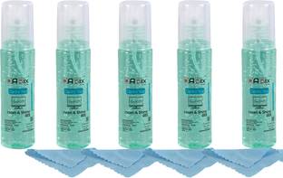 CYMA Darix Multi-Purpose Cleaning Gel spray with Cloth Home/TV/Computer/Mobile/Almirahs/Doors/Screen Dusting Cleaner Kit for LED and LCD Screens 5 Spray bottles | 100ml Each for Computers, Gaming, Laptops, Mobiles