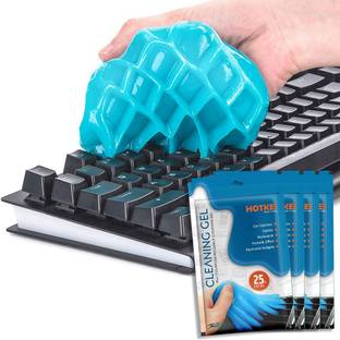 HOTKEI [Pack Of 4] Multipurpose Laptop Pc Computer Keyboard Car Dust Remover Cleaner Cleaning Slime Gel jelly Kit for Car Interior AC Vent Home Electronics Remote Laptop Keyboard Cleaner Cleaning Kit for Computers, Gaming, Laptops, Mobiles