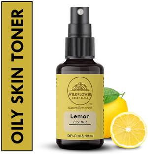 Wildflower essentials 100% Pure Lemon Face Mist Deep Cleansing, Hydrating Toner For Oily Skin Face Wash