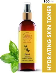 Wildflower essentials 100% Pure Basil (Tulsi) Soothing, Refreshing, Hydrating & Cleansing Face Toner Face Wash