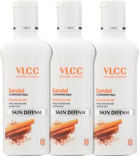 VLCC Sandal Cleansing Milk - Deep Cleanses,Soothes Skin & Even Skin Tone (Pack of 3) Face Wash