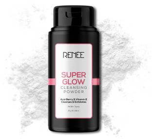 Renee Super Glow Cleansing Powder - Exfoliating & Hydrating Formula with Vitamin E Face Wash
