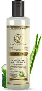 KHADI NATURAL Herbal / Ayurvedic Cucumber and Aloevera Cleansing Milk Cream with Shea/Kokum Butter Face Wash
