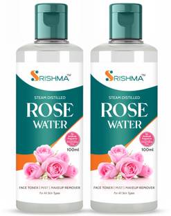 Srishma 100% Pure, Natural Rose Water Face Toner, Makeup Remover, Pore Cleanser Face Wash